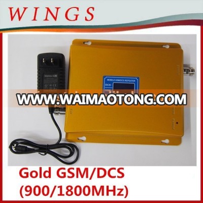 Wings mobile indoor 2g/4g signal amplifier gsm/dcs house using repeater 900/1800mhz booster with high quality outdoor antenna